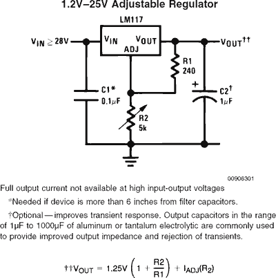 LM317 regulator circuit diagram