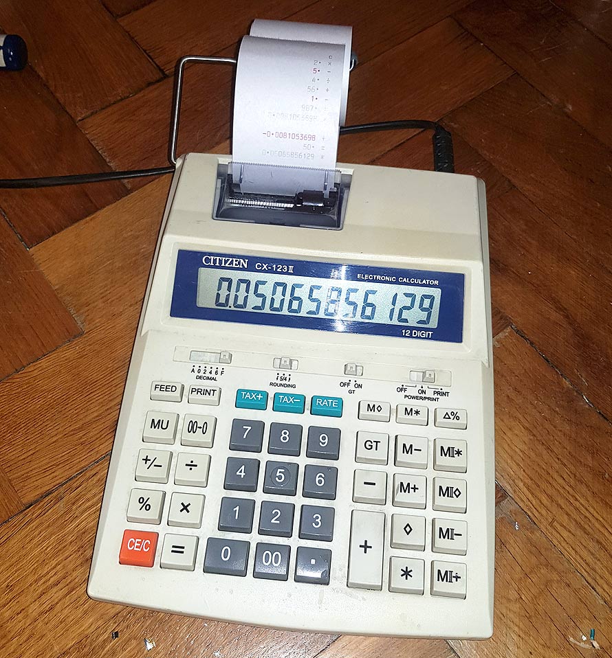 Citizen printing calculator Citizen CX-123II