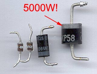 Silicon TRANSIENT VOLTAGE SUPPRESSOR, clamping unidirectional diodes