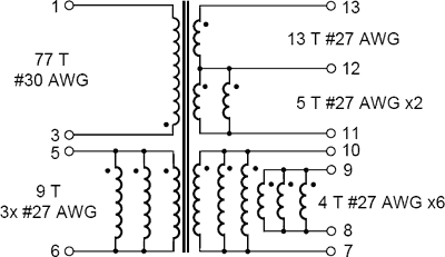 schematics of the transformer