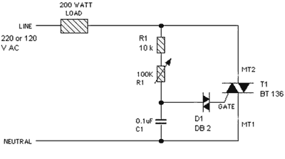 lamp dimmer circuit schematics