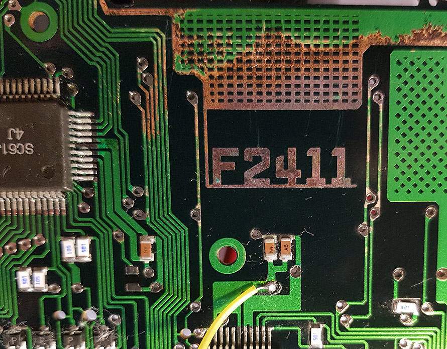 PCB damage by alkaline battery leak