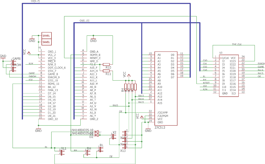 commodore 64 universal cartridge schematics