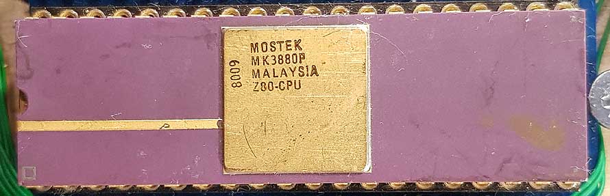 ancient Z80 CPU in ceramic package