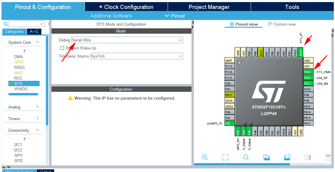 STM32CubeMX USB CDC COM dongle