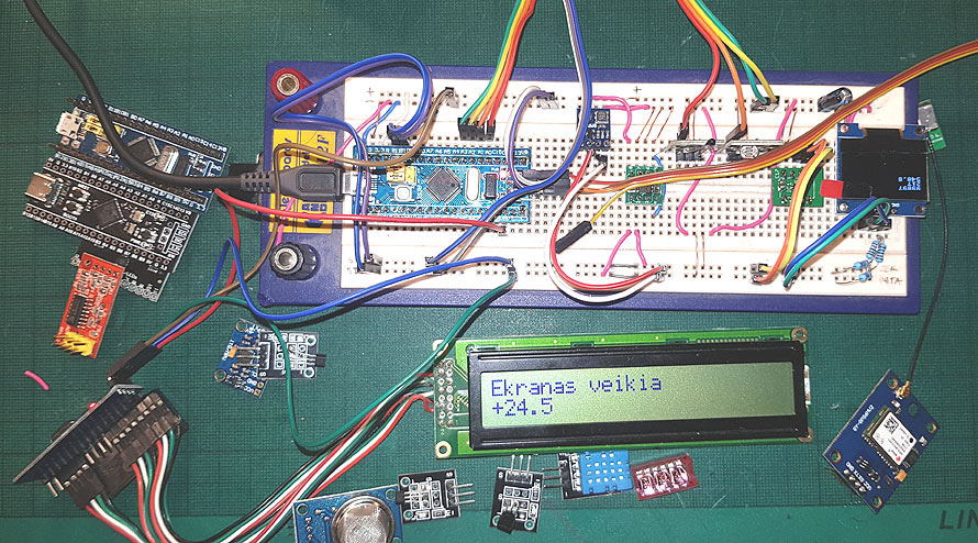 STM32CubeMX bluepill gcc libraries for sensors and various LCD screens