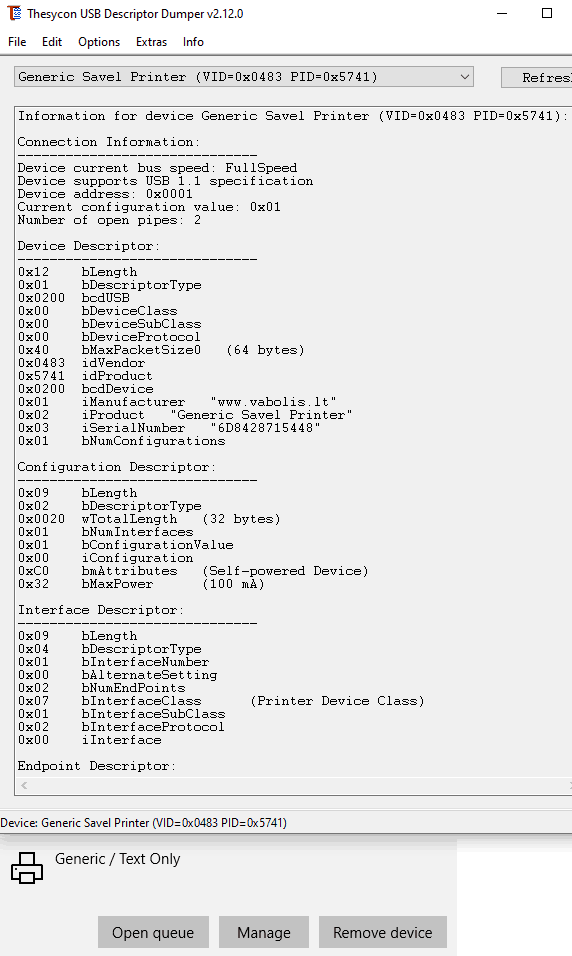 USB report